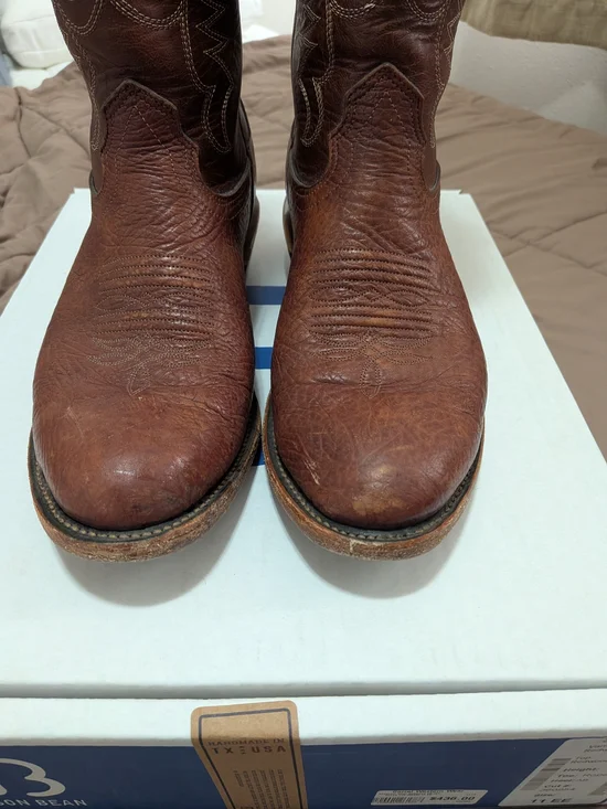 Fenoglio Men's Brown Leather Western Boots - Picture 1 of 5